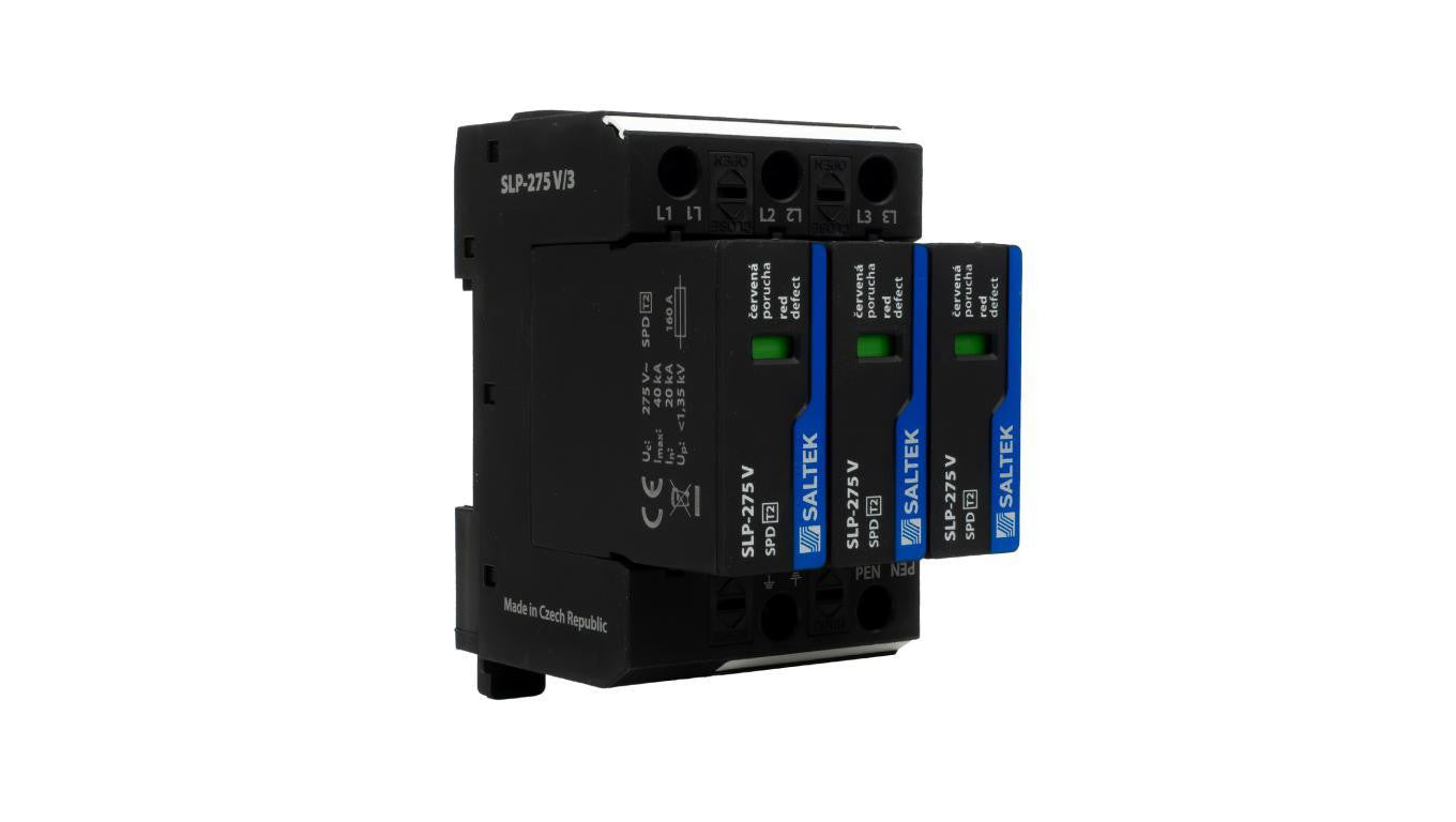 Ogranicznik przepięć typ 2 40kA SLP-275 V/3 do 350V DC szyna DIN ochronnik przepięciowy dla niskiego napięcia