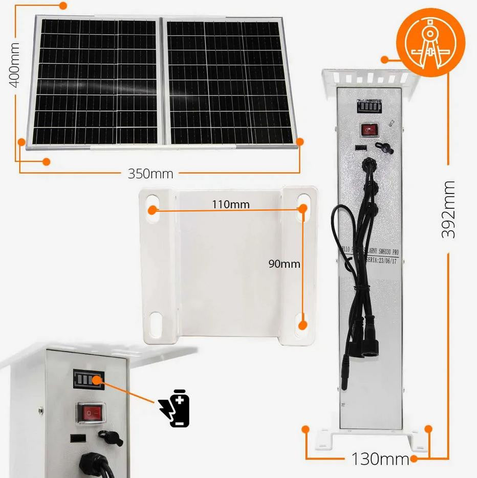 Kamera IP ORLLO Z10 WiFi POE z panelem fotowoltaicznym SM6030 PRO