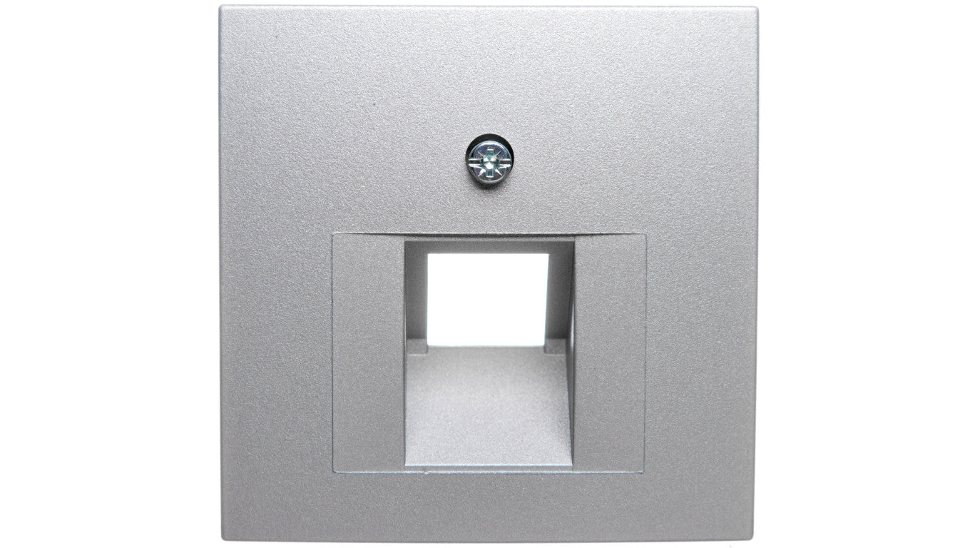 Berker B1/B5/B7 GLAS Plakietka do gniazda teleinformatycznego pojedynczego UAE aluminium 14071404