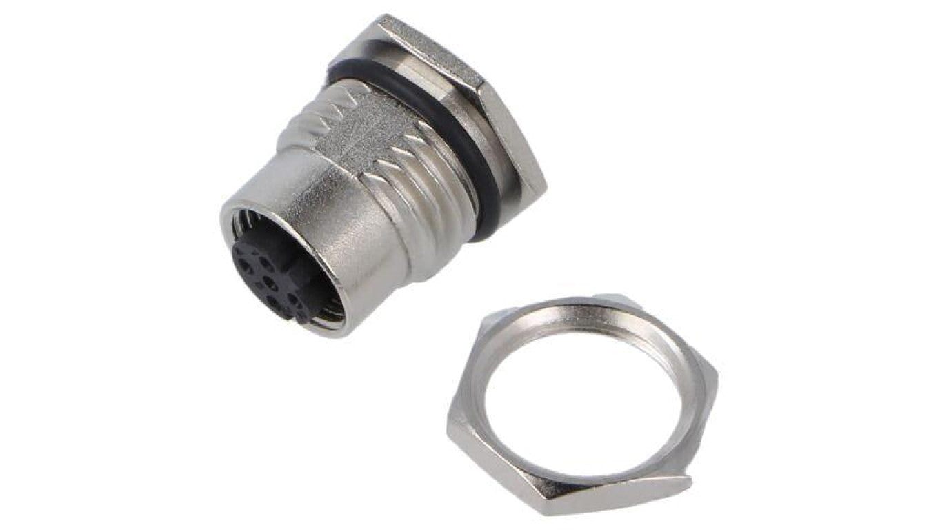 Złącze M12, żeńskie, PIN:4, gniazdo M12D-04PFFS-SF8002