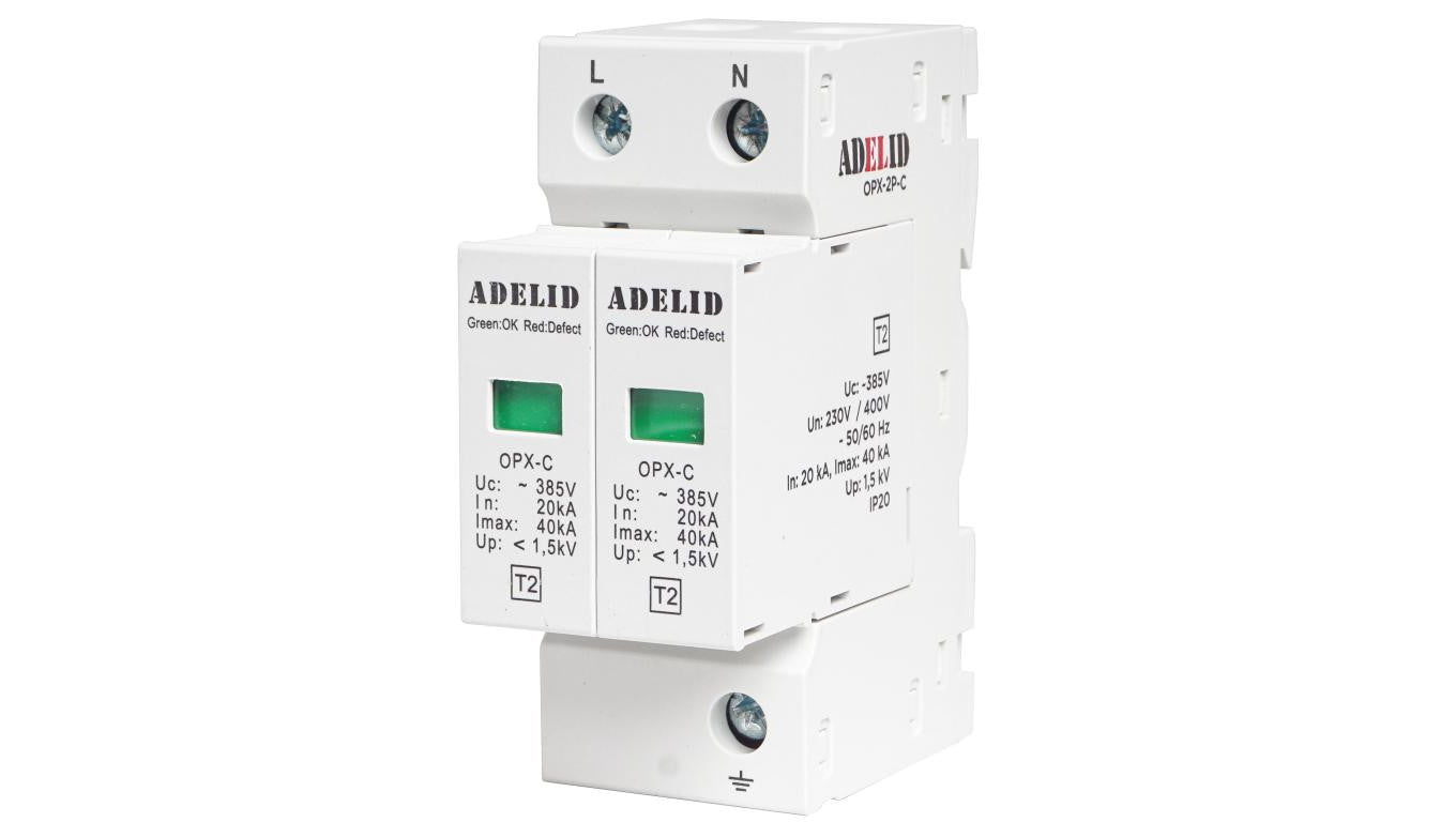 Ogranicznik przepięć T2 2P 1,5kV 20kA OPX-2P-C